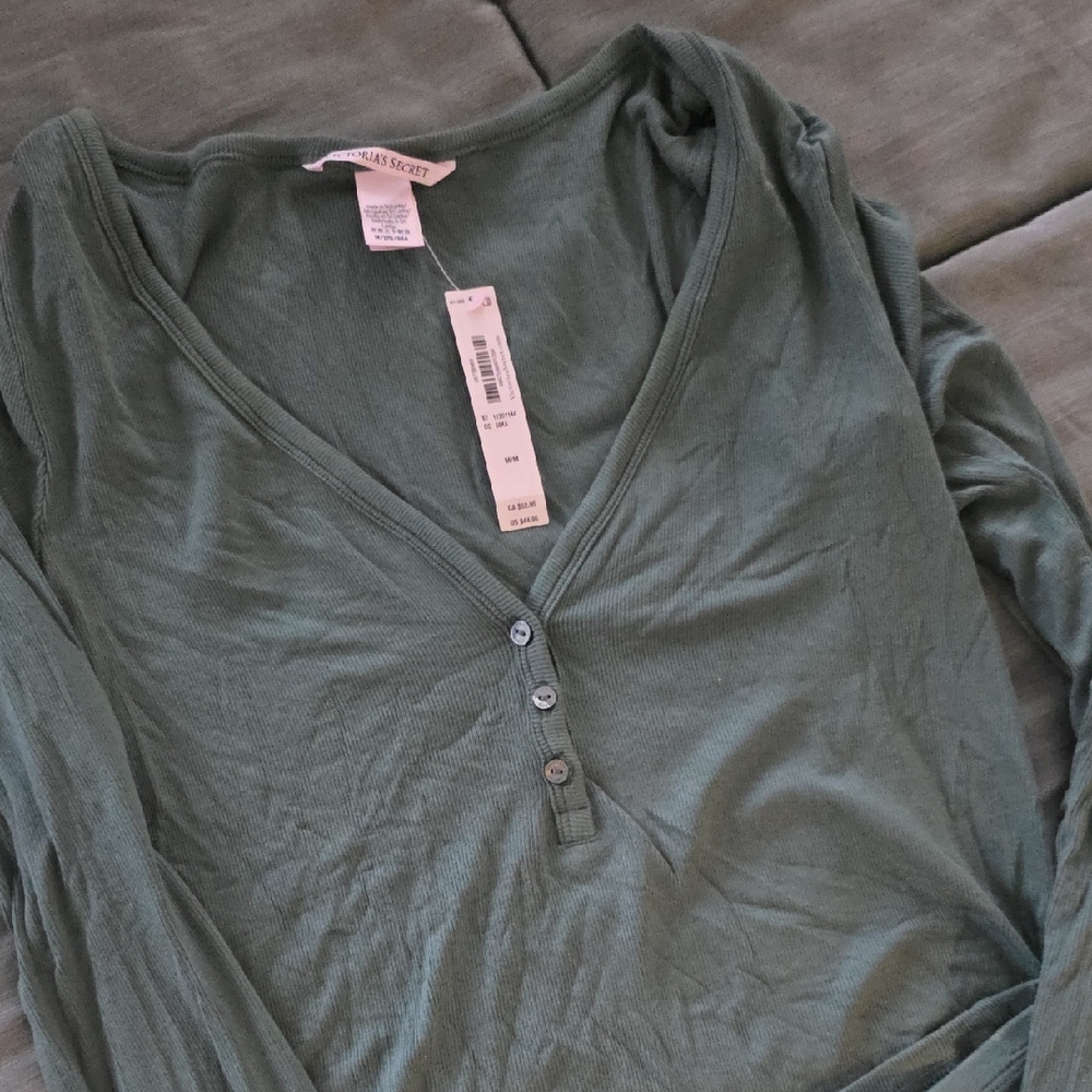 Victoria's Secret Sage Long Sleeve Tee